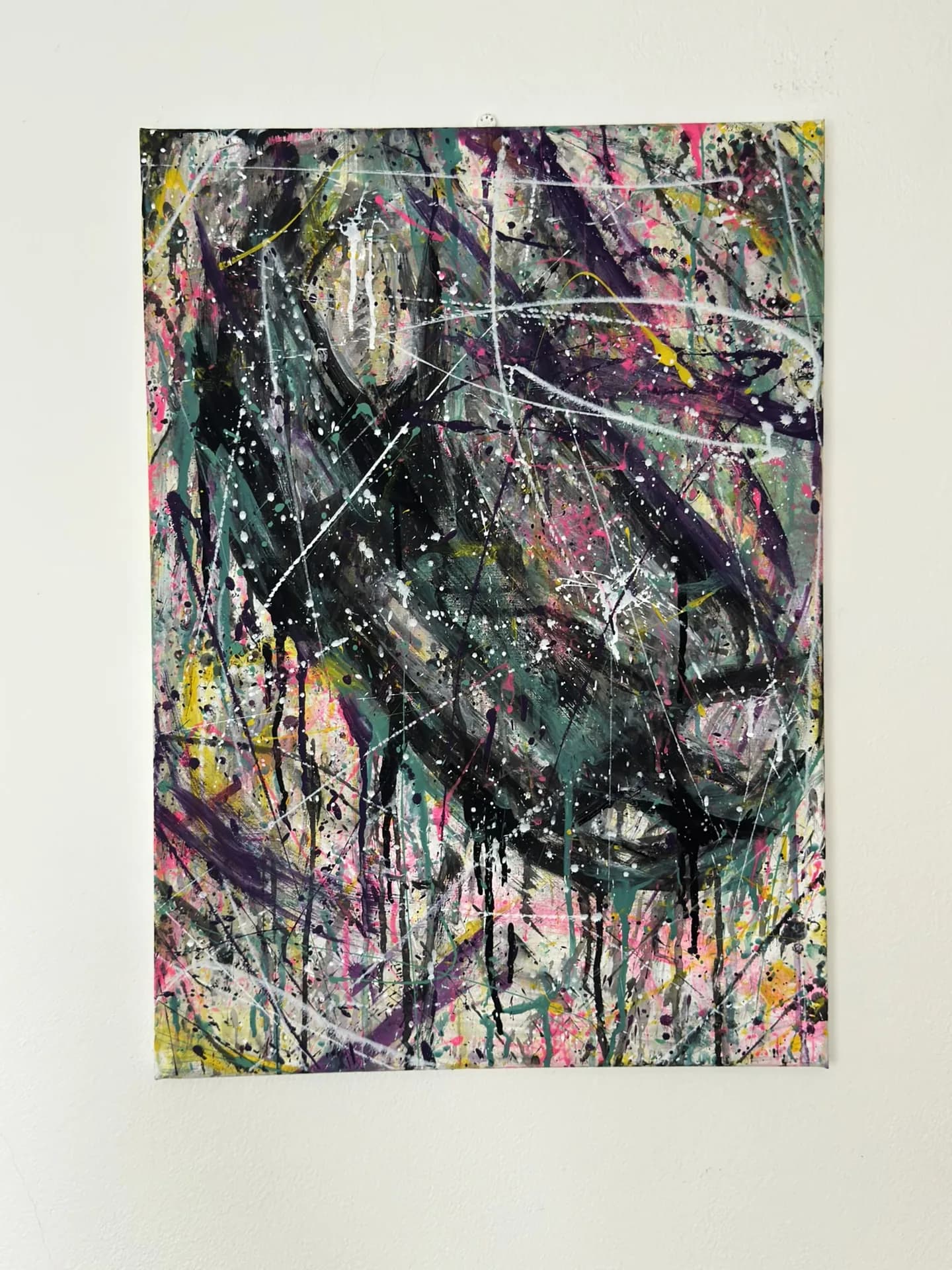 Abst.H – Dark Abstract Neo-Expressionist Painting by TSUMETAI