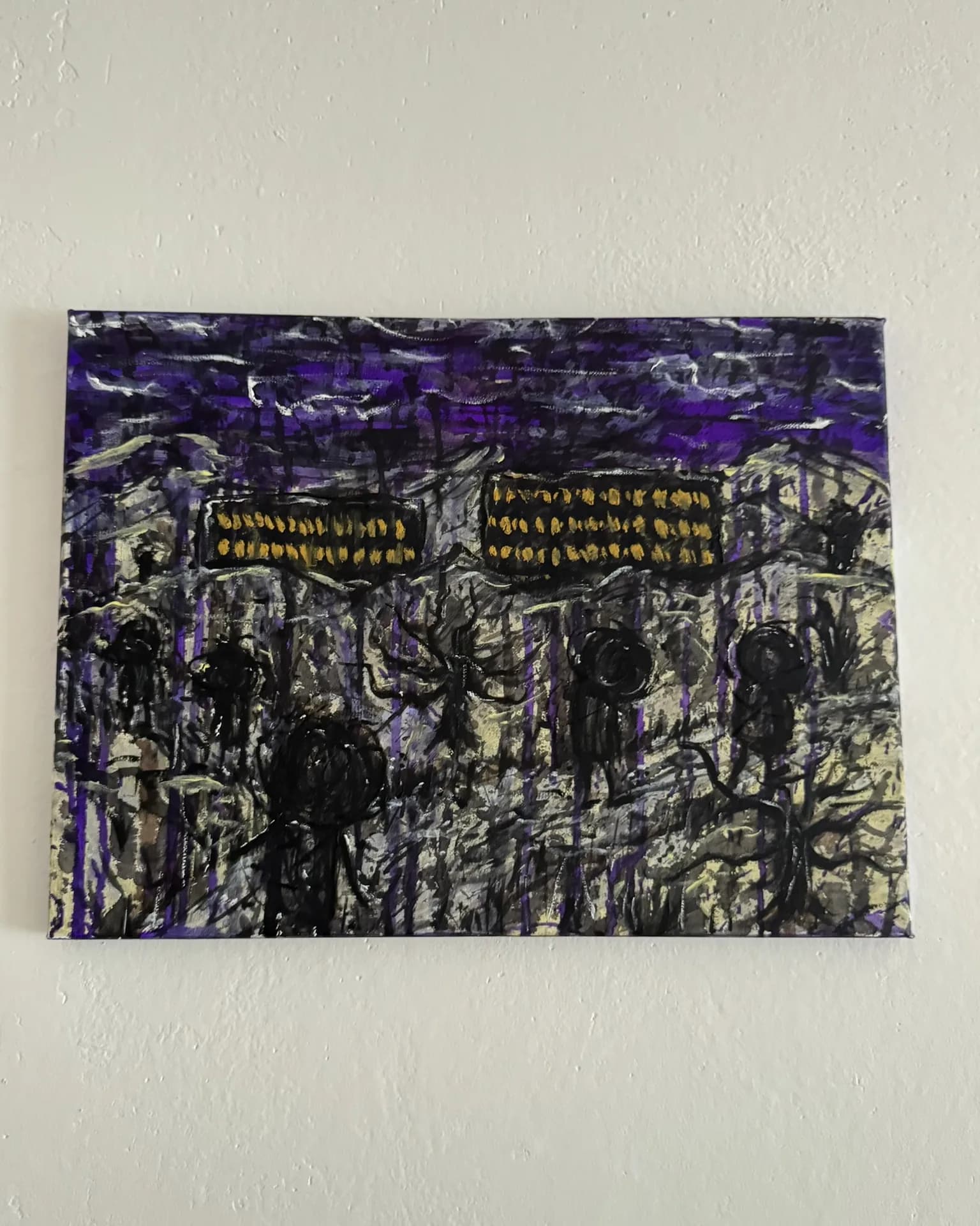 Decision – Desolate Landscape Neo-Expressionist Painting by TSUMETAI