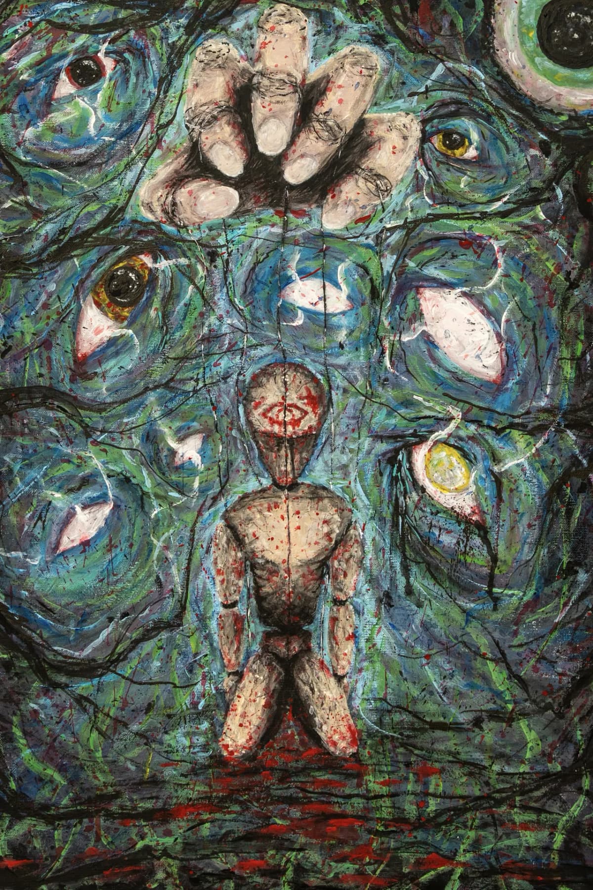 Rebirth – Surreal Expressionist Painting of Transformation by TSUMETAI
