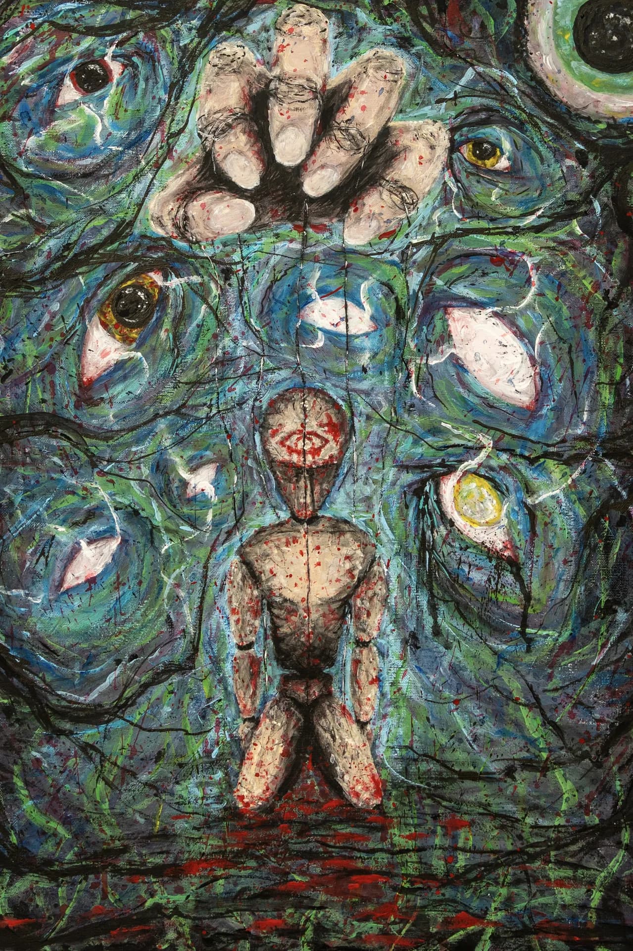 Rebirth – Surreal Expressionist Painting of Transformation by TSUMETAI