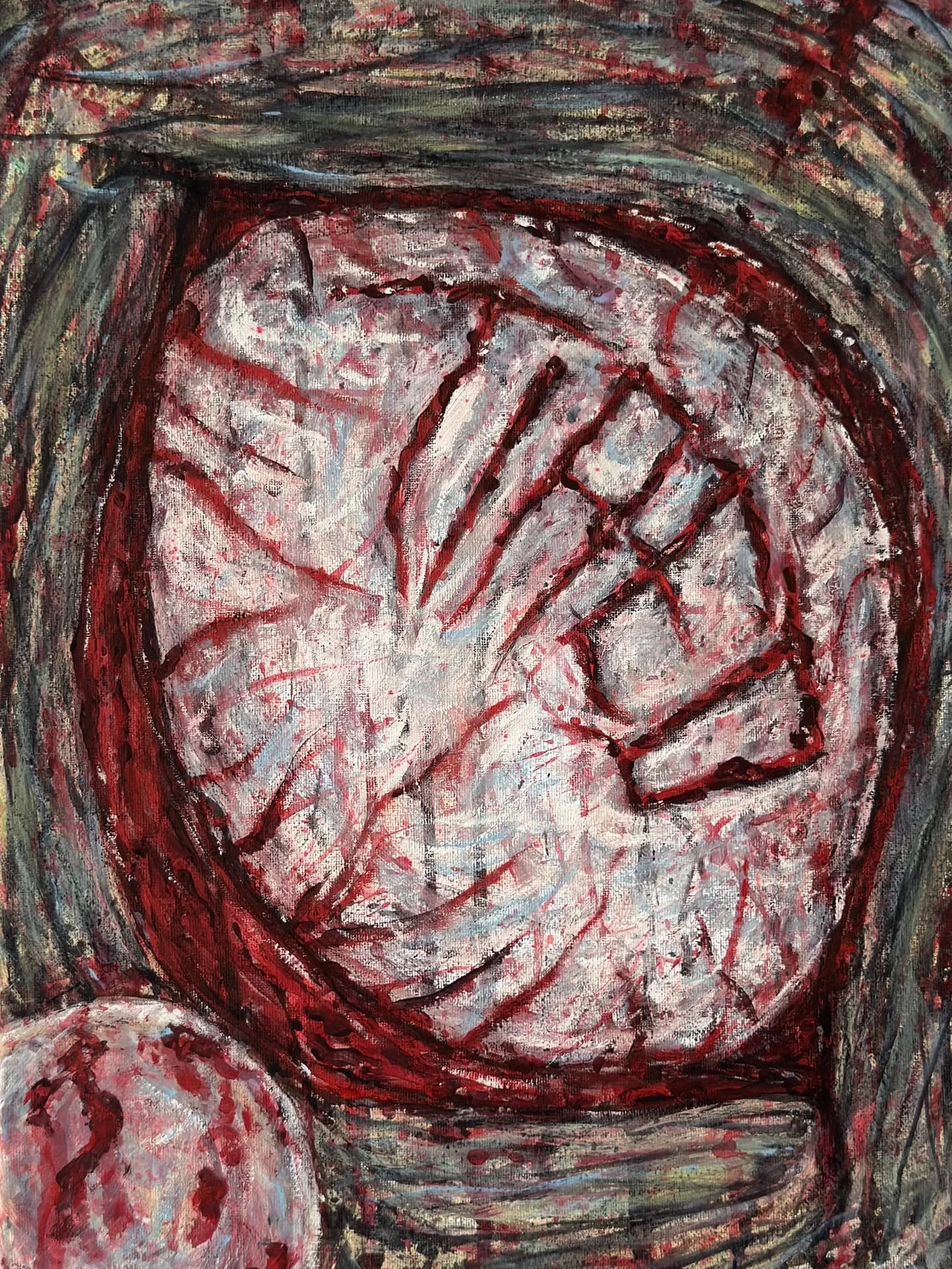 TIRED – Abstract Typographic Neo-Expressionist Painting by TSUMETAI